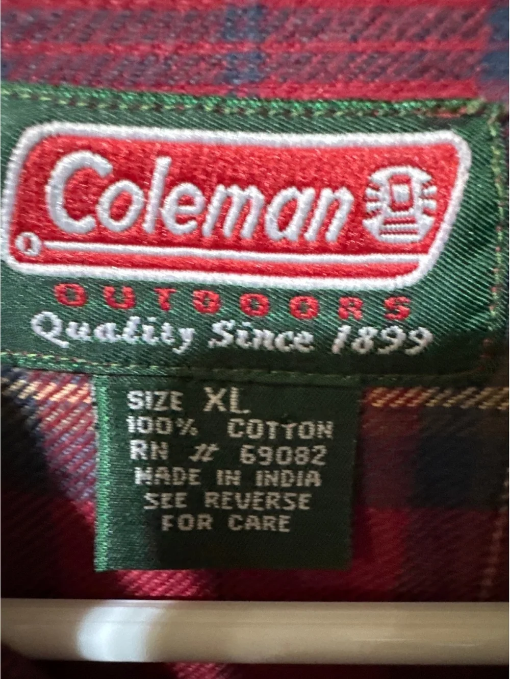 Vintage Coleman XL Red Plaid Flannel Shirt - Classic Outdoor